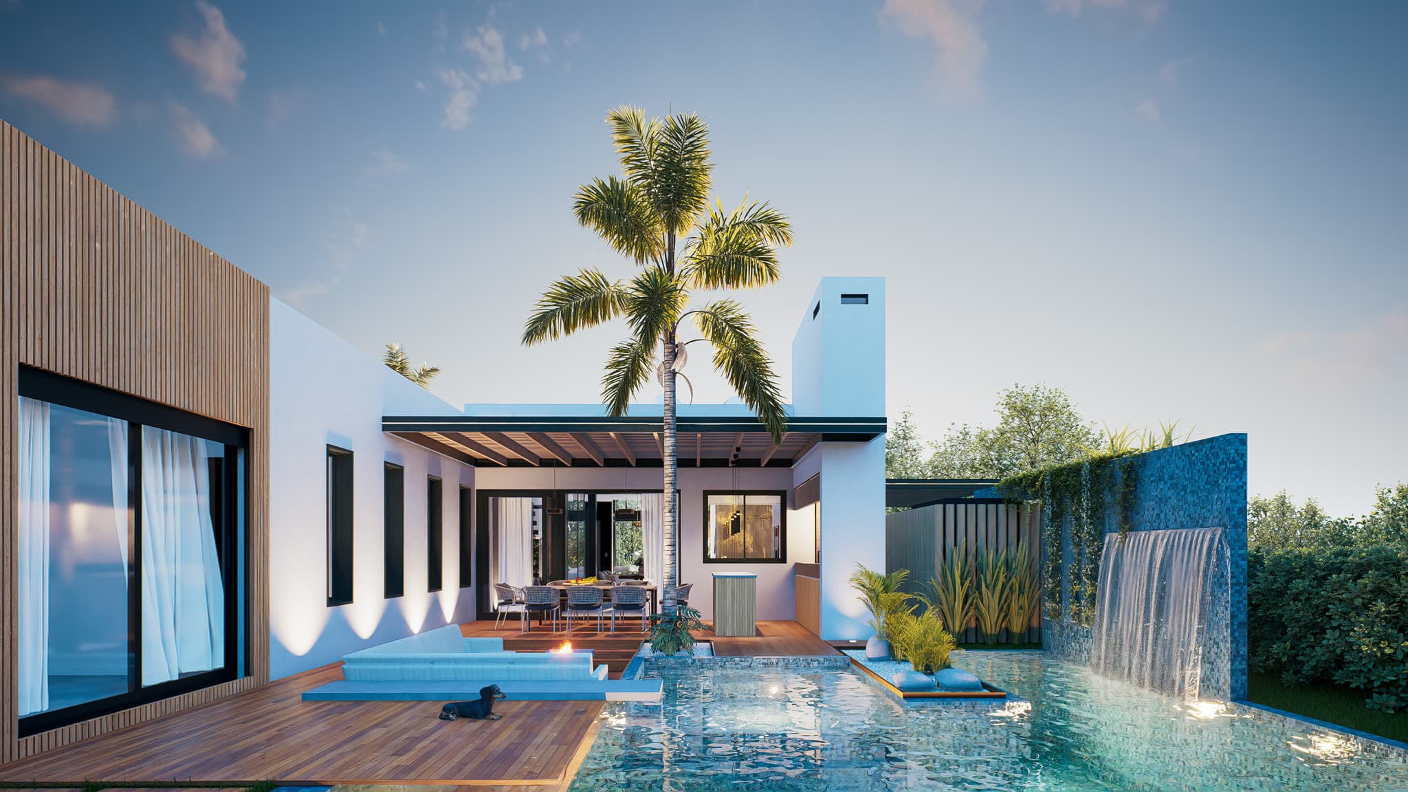 Bella Colina — Pool and rear gallery